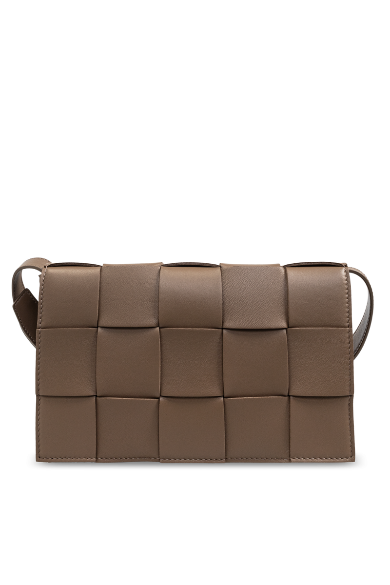 BOTTEGA VENETA Cassette Classic $3000 Brown Leather Shoulder Bag