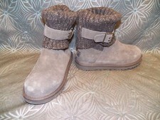 New Womens UGG Australia Cambridge Grey Short Sheepskin Sweater Buckle Warm Boot