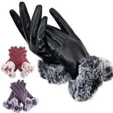 Gloves Women's Lambskin Leather Winter Warm Driving Soft Lining Thermal Gloves