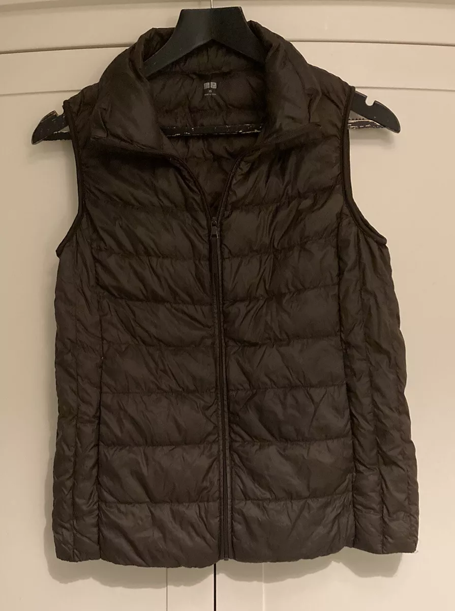 Uniqlo Brown Feather Down Gilet Body Warmer Women's. Size XS Pockets  Lightweight