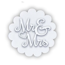 Mr & Mrs Cookie Stamp Embosser Fondant Marriage Ring Diamond Cutter