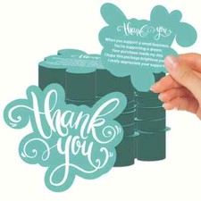 100 pcs THANK YOU FOR SUPPORTING MY SMALL BUSINESS dream BRIGHTENS DAY cards