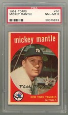 1959 Topps #10 Mickey Mantle PSA 8 NM-MT #50015873 **CNAT21**