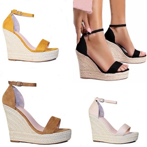 SCARPE Donna Sandali Zeppa Corda Spago Tacchi alti 13 Zatteroni Espadrillas  D28 | eBay