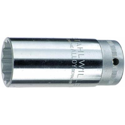 Stahlwille 2020019 46 Extra Deep 3/8'' 12-pt Socket, 19 mm