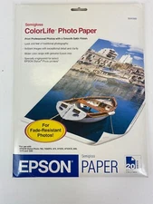 EPSON Semi Gloss Photo Paper SO41500 In Unopened Box 20 Sheets