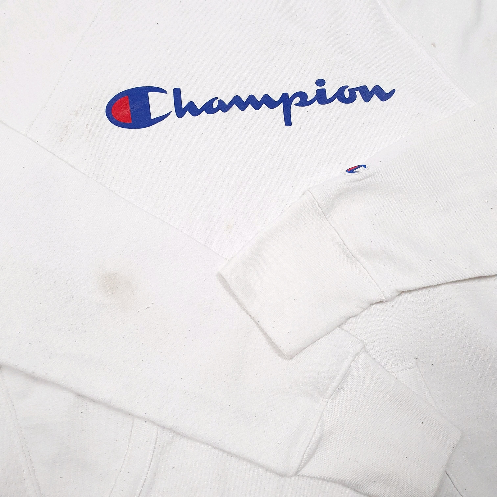 CHAMPION Hoodie Cotton Jumper Sweatshirt Mens S image 4