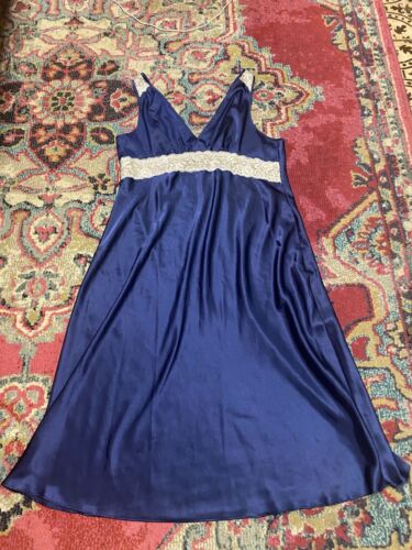 Jones New York Blue Boho Nightgown Romantic Dress Size Xl  - Picture 1 of 7