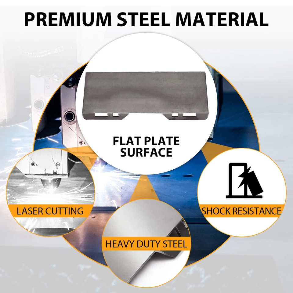 5/16" Quick Tach Attachment Mount Plate Skid Steer Loader For Bobcat For Kubota - Image 3 of 4