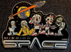 Rare 03 Walt Disney World Epcot Mission Space Attraction Fab 5 Pin Ebay