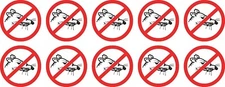 No Rats Sticker (10-Pack) | Pro-Union Hard Hat Decal | Funny Blue Collar Tool Bo