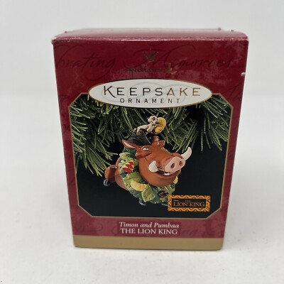 1997 Hallmark Keepsake Ornament TIMON AND PUMBA - THE LION KING