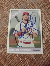 Collin Cowgill Autographed 2015 Heritage Signed Baseball Card #673 Angels 