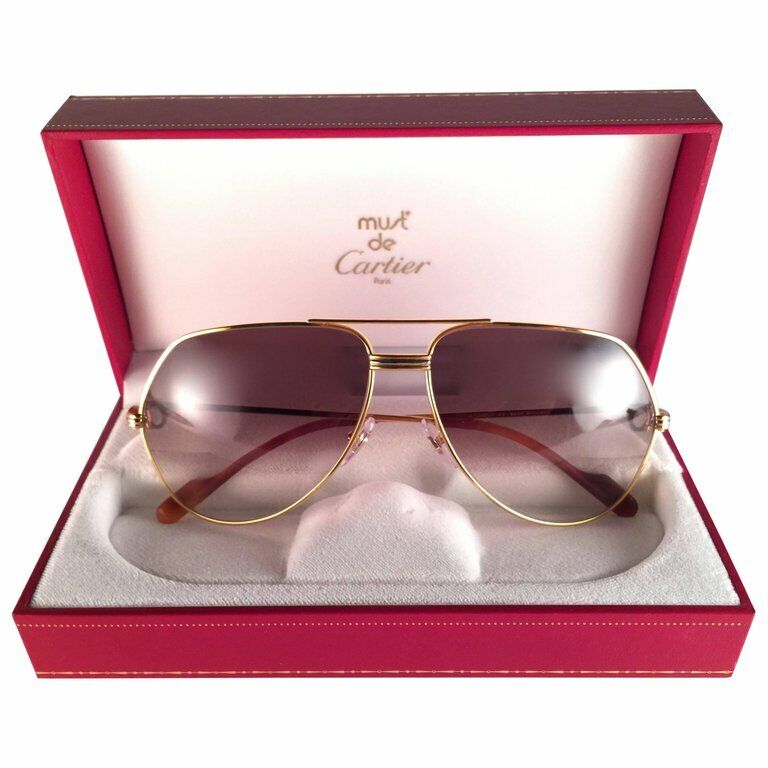 VINTAGE CARTIER VENDOME MEDIUM 56MM BROWN LENS SUNGLASSES VINTAGE CARTIER VENDOME MEDIUM 56MM BROWN LENS SUNGLASSES