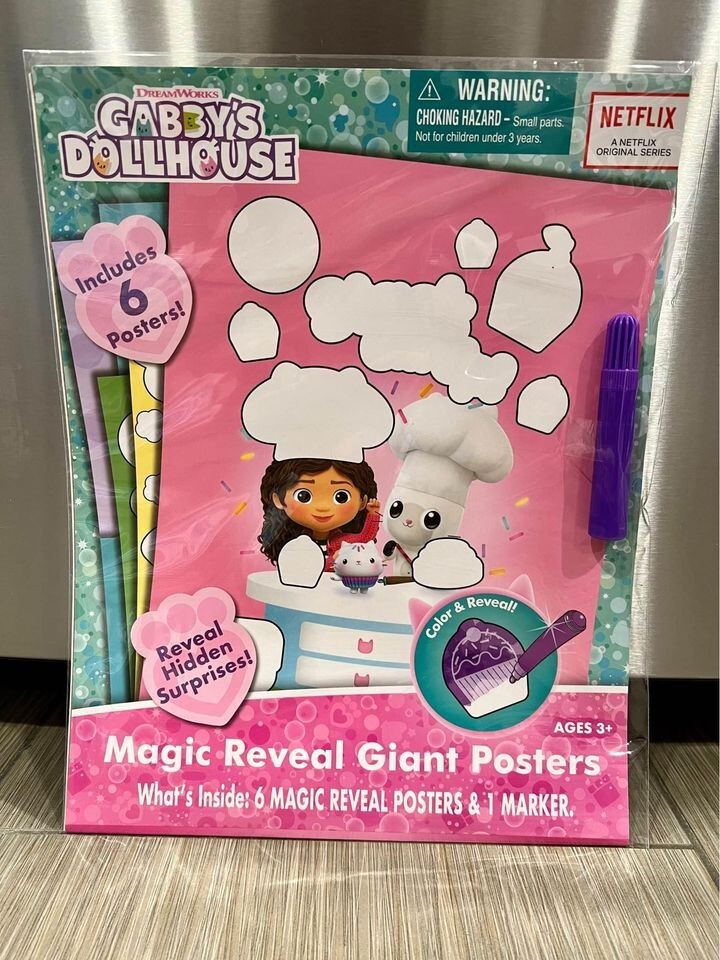 Gabby’s Dollhouse Magic Marker Poster Coloring Set