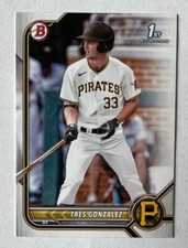 Tres Gonzalez 2022 1st Bowman Draft Card #BD-157 Pittsburgh Pirates