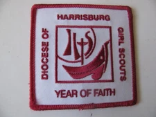 GSA Girl Scouts Diocese Of  Harrisburg PA  Year Of Faith Patch NOS New Free Ship