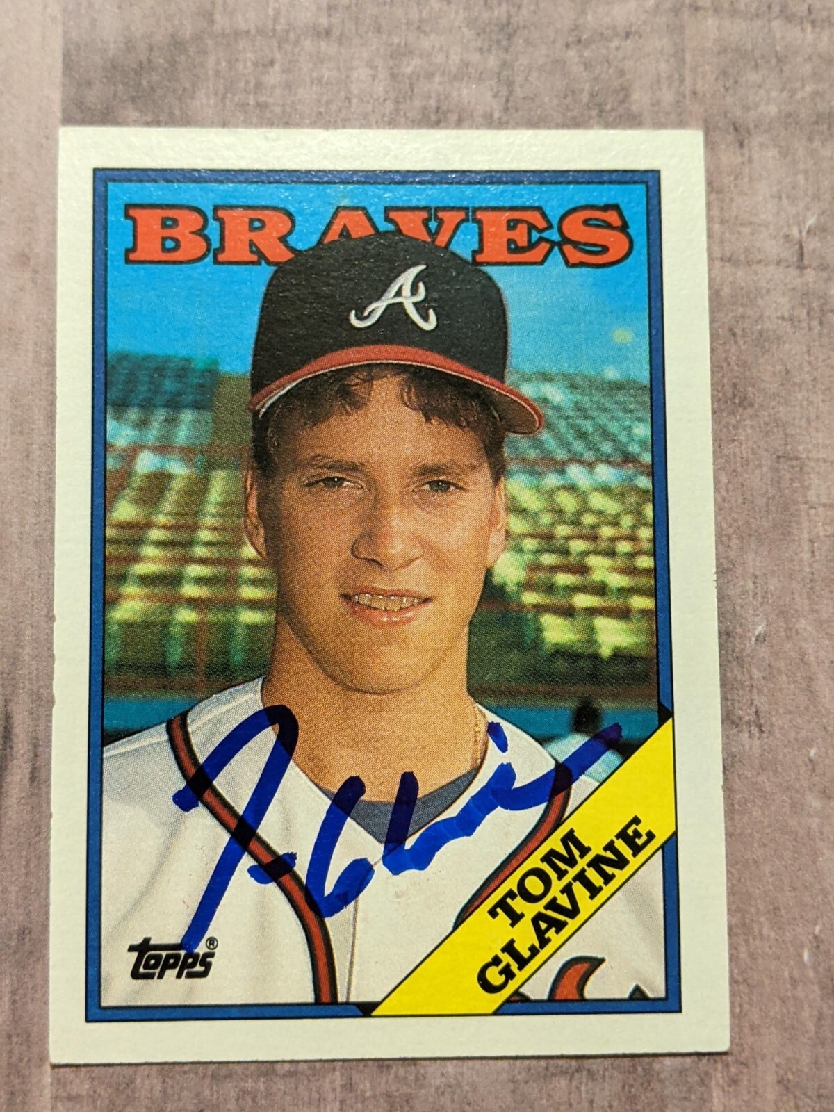 Tom Glavine Signed 1988 Topps Card #779 COA HOF RC Rookie Atlanta Braves  Mets CY | eBay