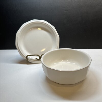 Vintage-2 Piece Set PFALTZGRAFF HERITAGE WHITE 5 1/2” Bowl 6 5/8