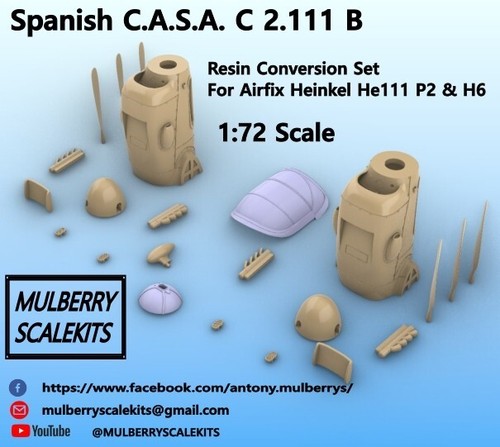 1/72 CASA C 2.111 CONVERSION SET FOR AIRFIX HEINKEL He111 MULBERRY SCALE KITS - Imagen 6 de 9