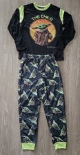 Mandalorian Grogu Baby Yoda Boys 10/12 Pj's Pajama Sleepwear Top And Bottom