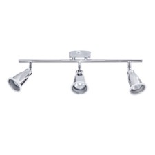 Litecraft Taurus Spotlight Bar Adjustable Bathroom 3 Light - Polished Chrome    
