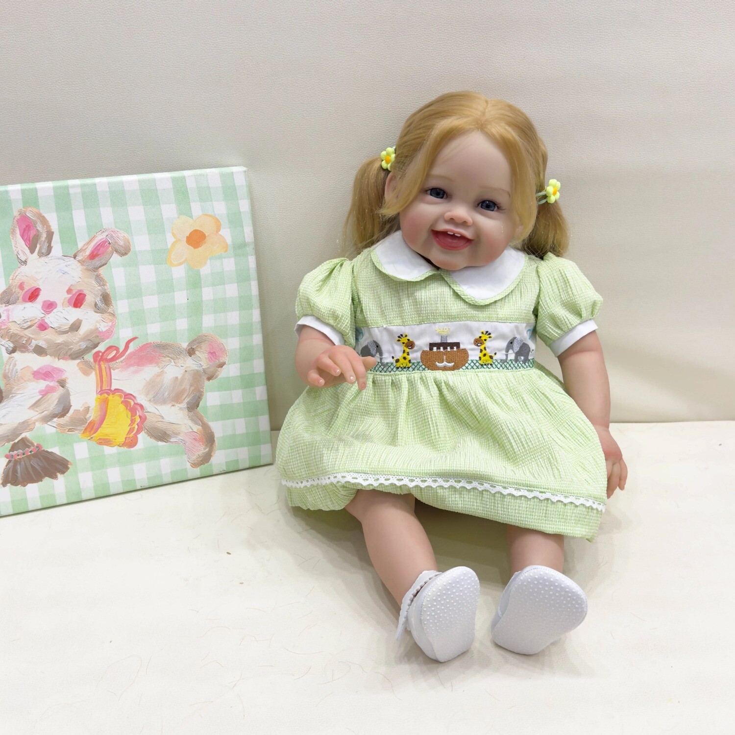 Girls 60cm Smiling Weighted Baby Doll Realistic Reborn Toddl