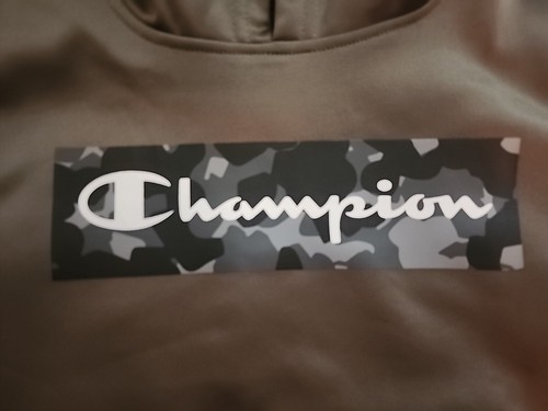 Champion Little Boys 5/6 Olive Green Camo Hooded Long Sleeve sweatshirt Hoodie - Picture 2 of 5