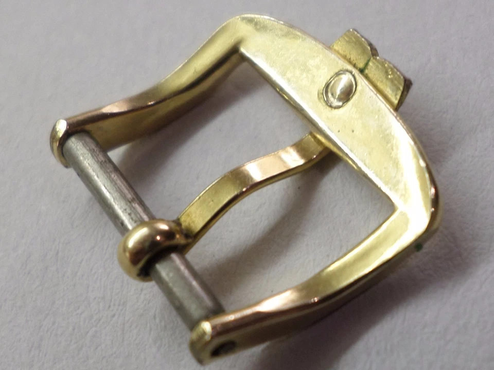 CANAL EXCELENTE Nr COMO NUEVO RARO 13MM CHAPADO EN ORO HEBILLA DE RELOJ  Foto 4 de 4