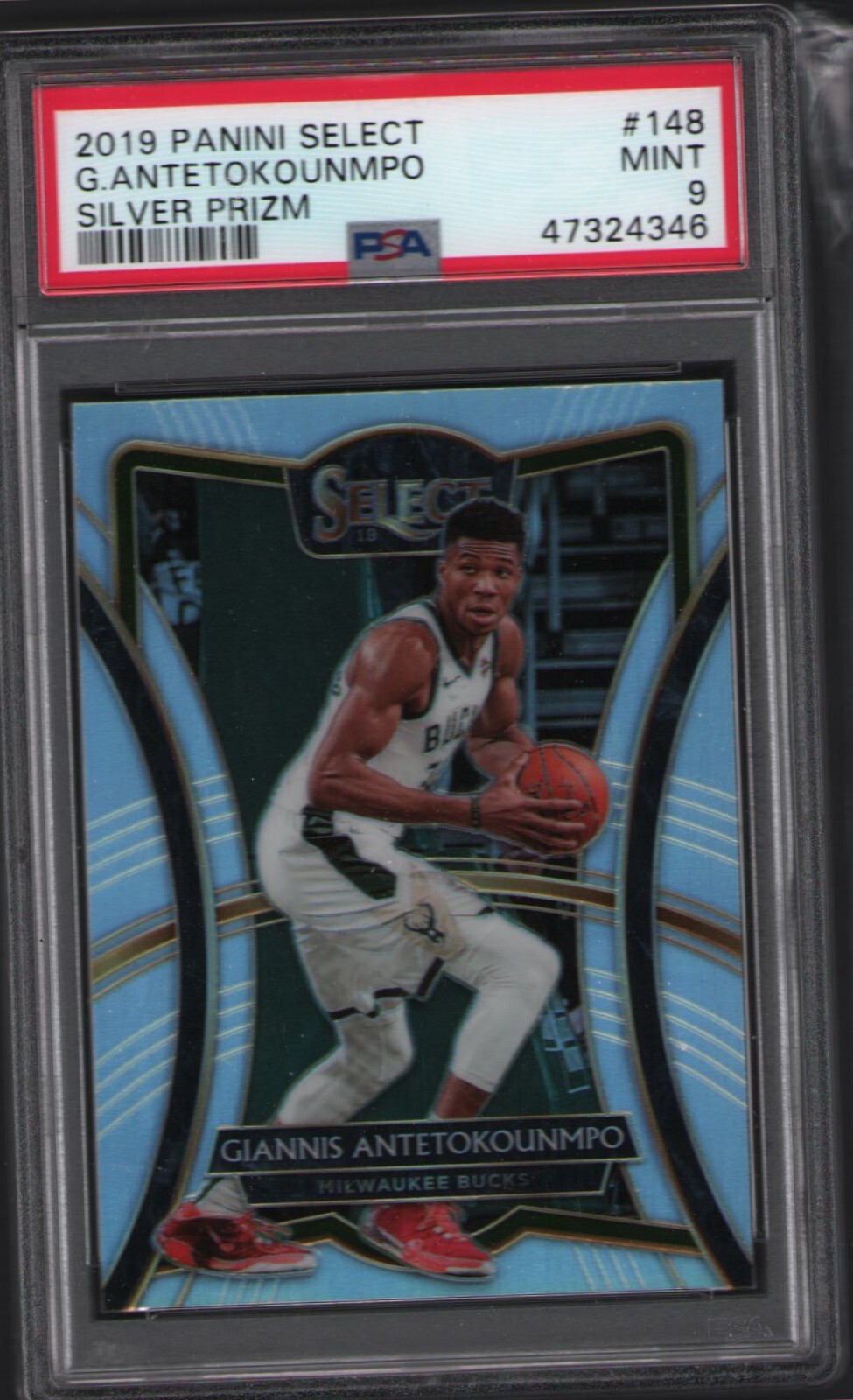 2019-20 Panini Select - Premier Level Giannis Antetokounmpo #148 PSA 9 SILVER