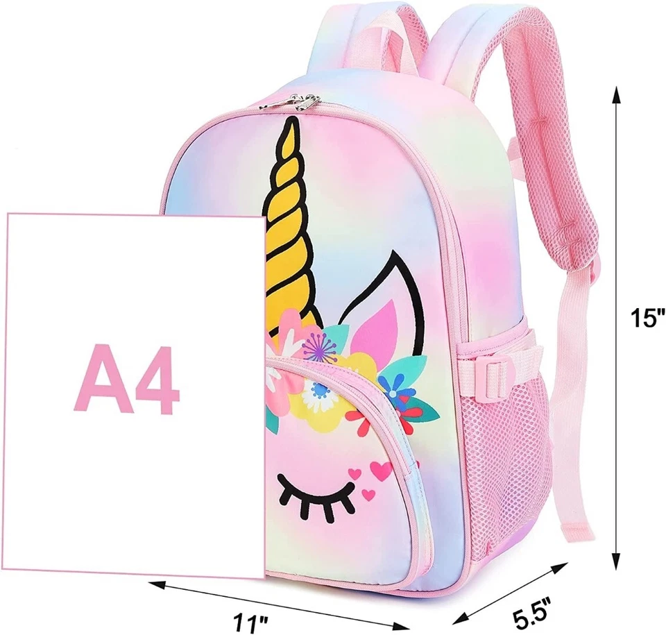 Mochila De Unicornio Grande Niña Mochilas Escolares Para Niñas 3 - 12 Años Foto 3 de 4