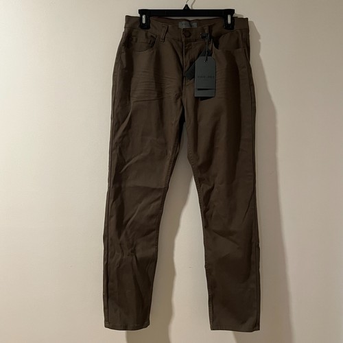 NWT Asher Jones London Slim Fit Comfort Stretch Jeans Olive Green Mens 30x30 - Picture 3 of 9