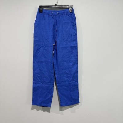 NWT Mango MNG Blue 100% Linen Pants Women's XXS