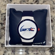 Lacoste Men's 2020133 Goa Blue Silicone Watch New In Box