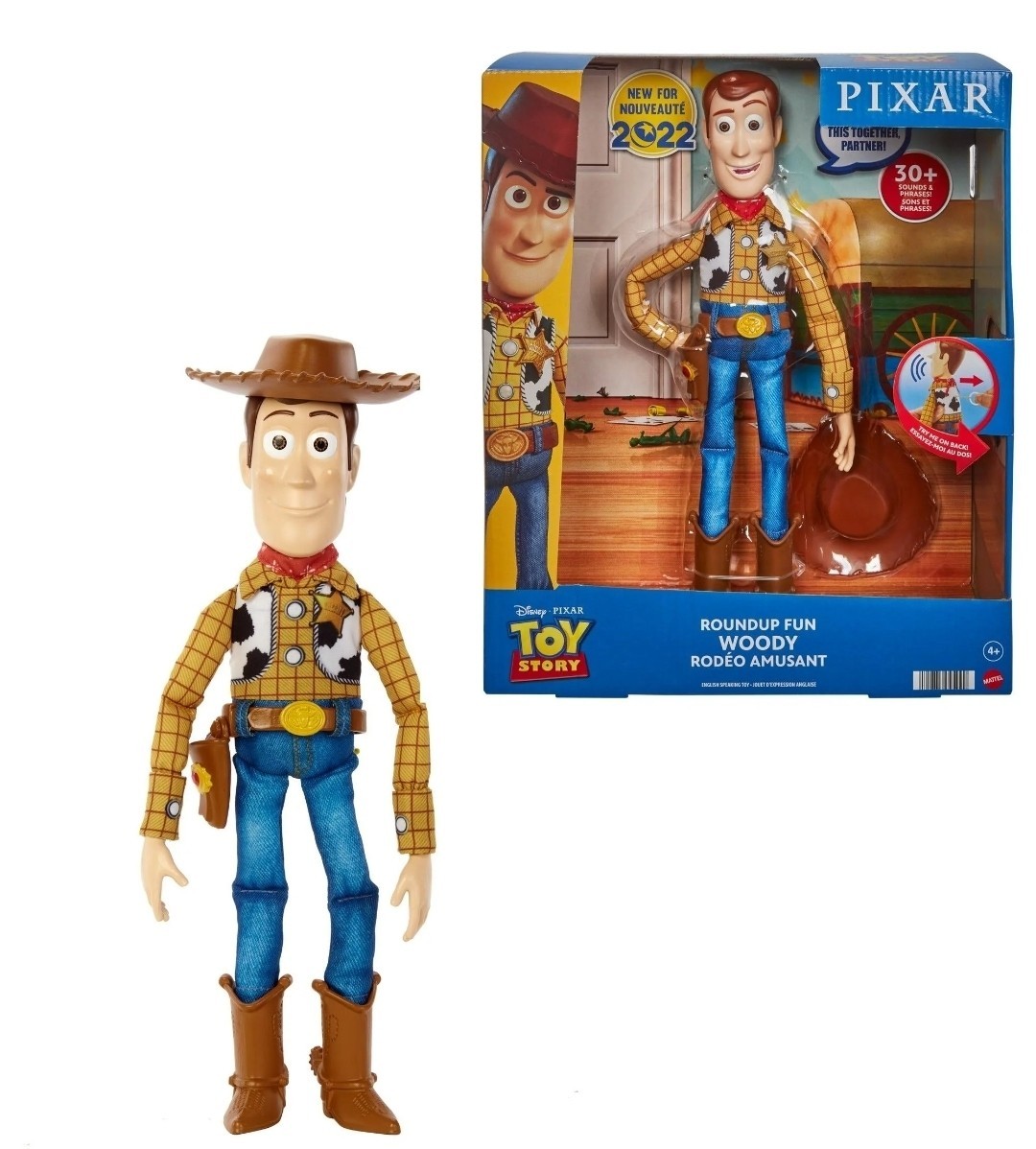 BRAND NEW! Mattel Pixar Toy Story Roundup Fun Woody!