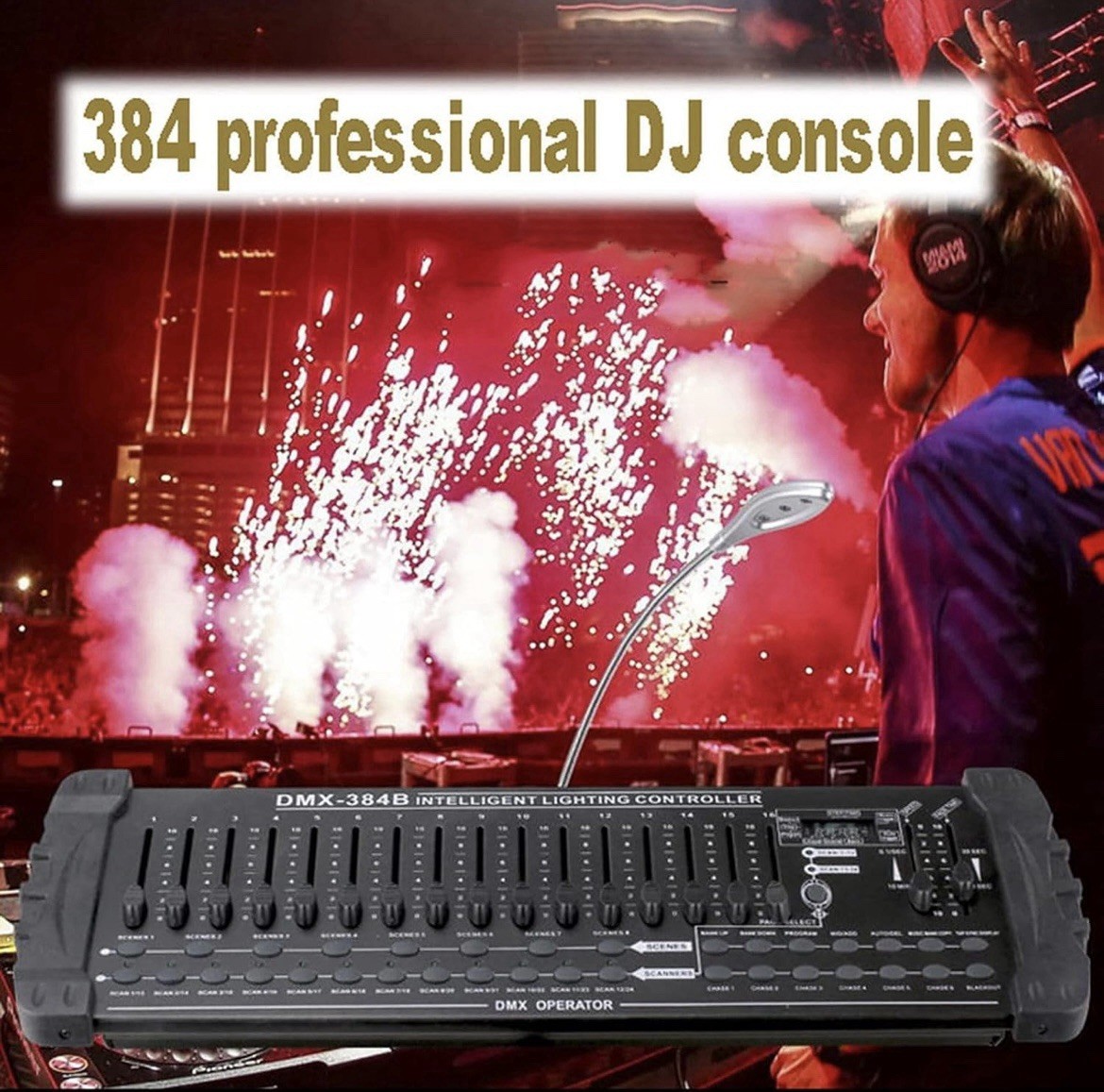 DMX-384B インテリジェントライティングコントローラー DMX 384B Lighting Controller Console DMX512 MIDI Input. | eBay