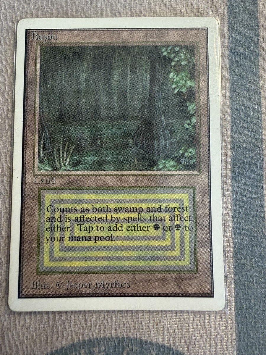 MTG Bayou Unlimited Rare Dual Land Reserved Old School Magic the