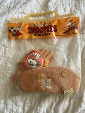 Vintage Peanuts Snoopers Kids Flip Flops Footwear Size Small 5-7 