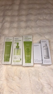 beplain peeling gel,cleansing oil&foam  + mixsoon beans essence & toner
