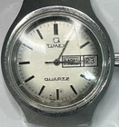 Vintage TIMEX "Q" Quartz 1970's Day & Date Men's Watch-Non Working-Parts-As Is!