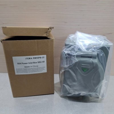 INTERTEK 50 Amp RM50PB Generator Power Inlet Box 125/250vac 6250/12500w 60Hz 