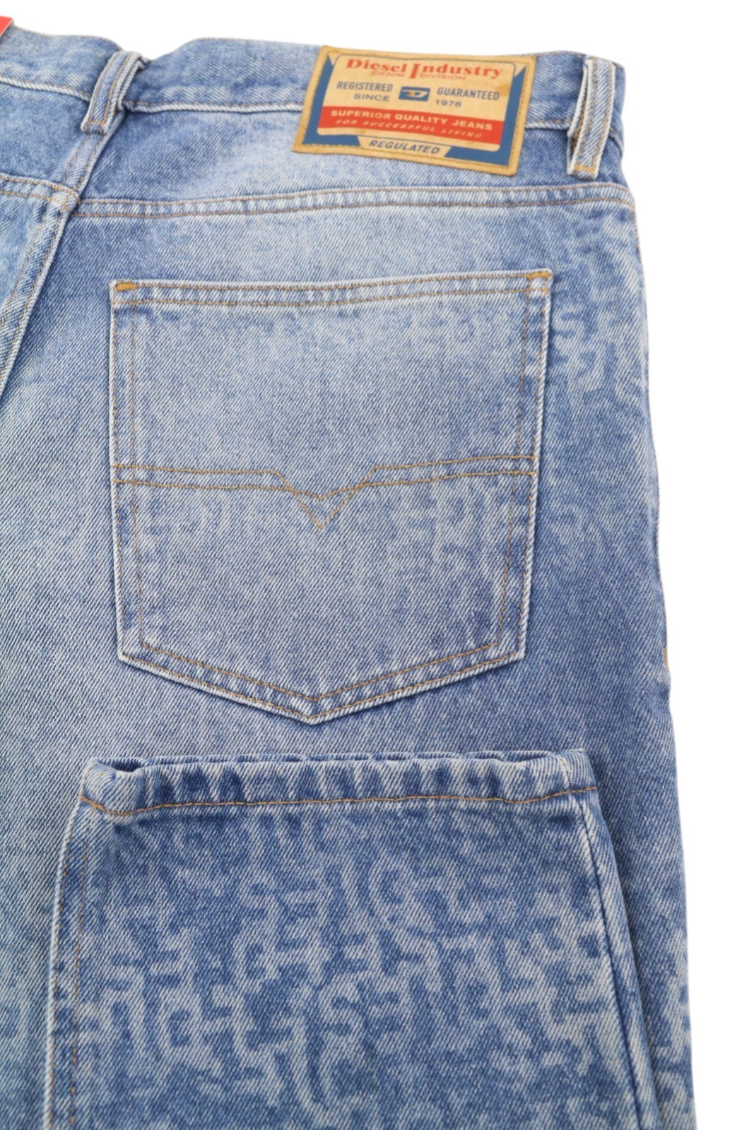 Diesel 1995 007F5 Men's Jeans W33/L32 Slim Fit Straight Logo Print RRP250 image 5