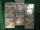 2021 MORGAN & PEACE SILVER DOLLARS NGC MS70 6 COIN SET CC & O PRIVY D S
