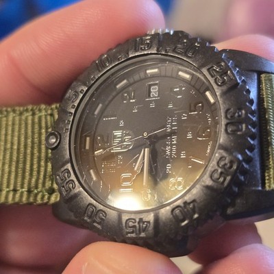 Luminox Sea Navy Seals Quartz Watch 7050 38mm Black | eBay