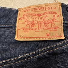 Vtg 1960s Levi  s 501 Big E S-Type Redline Selvedge Dark Indigo Beautiful Cond
