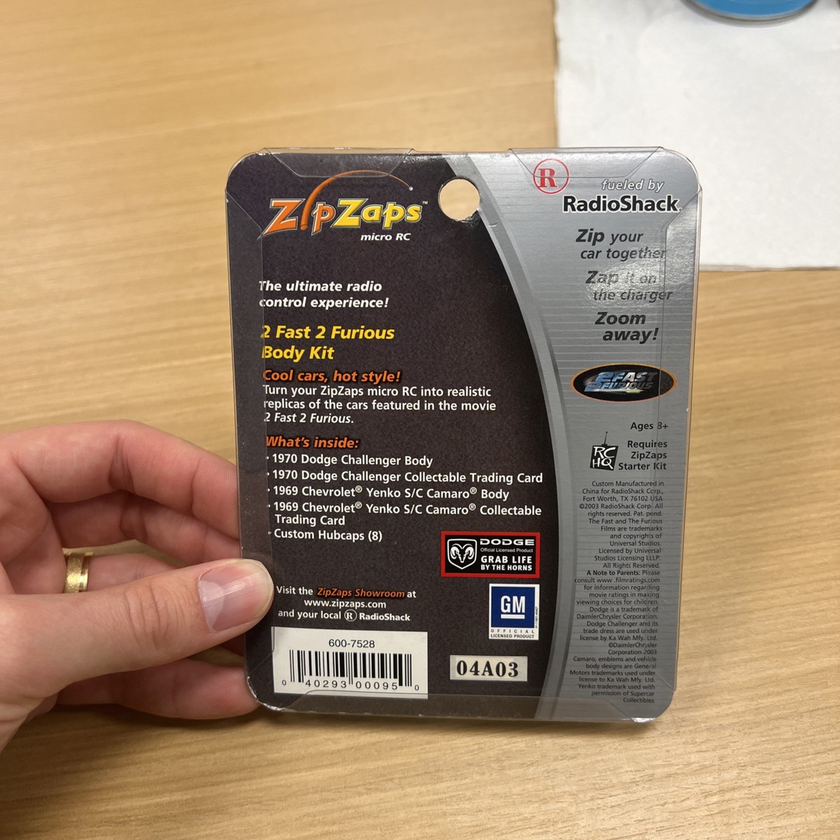 Zip Zaps Micro RC Body Kit 2 Fast 2 Furious 70 Dodge Challenger 69