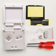 White Housing Shell Case for GBA SP Gameboy Advance SP - Colors Buttons Optional