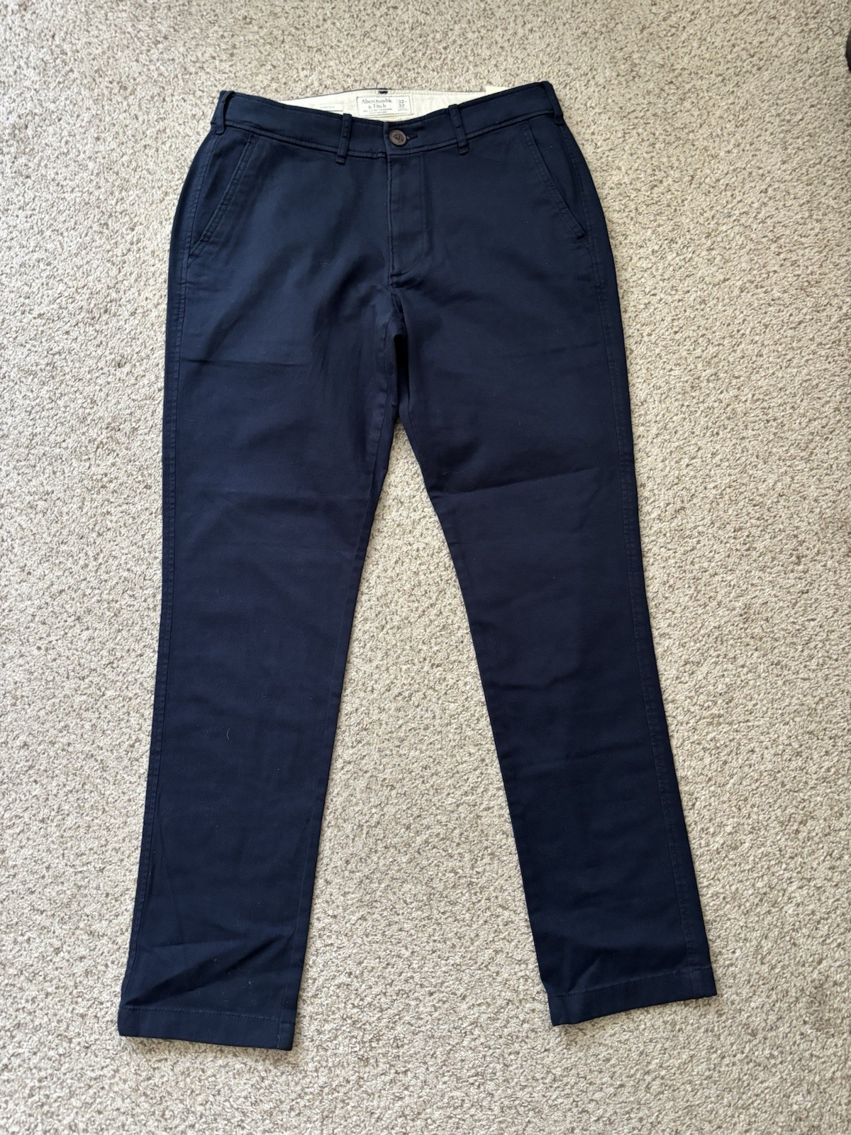 NEW Abercrombie & Fitch Pants Mens Size 32x32 Navy Blue Athletic Skinny Chino
