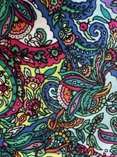 Tommy Hilfiger Cropped Pants Womens SZ 6 Paisley Lightweight Capri Gorgeous