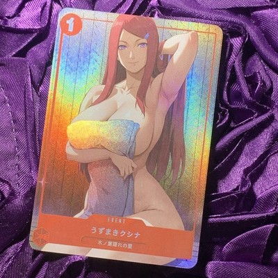 Kushina Hzumaki NARUTO FIRE HOT Goddess Anime Holo ACG Girl Card Towel
